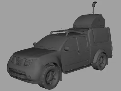 van 3D model nissan frontier pickup truck 3D model