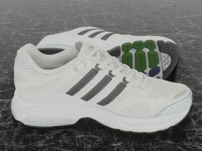 ADIDAS 3D SHOES - WHITE  Low-poly 3D model