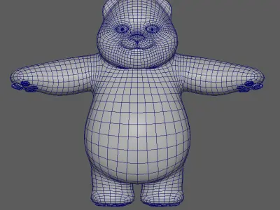 Panda Low-poly 3D model