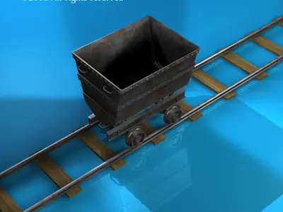 Mine cart 3D model
