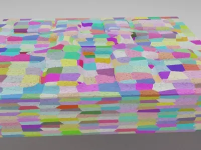 Colored Relief 3D Model Free 3D model