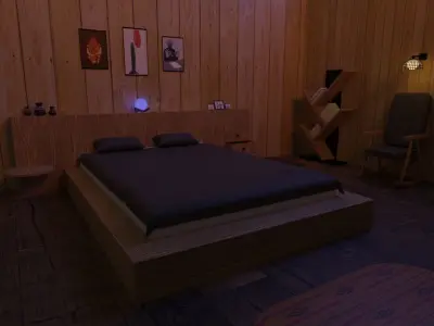 Modern bedroom Free 3D model