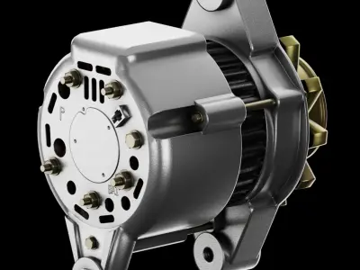 PBR Electric Motor 3D model