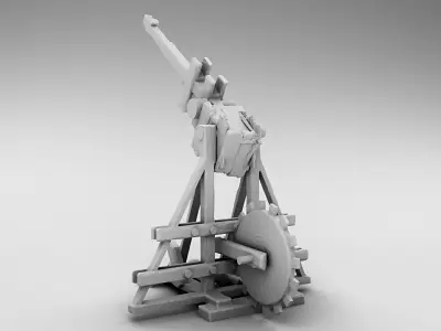 Medieval collection wheeled vehicle 3D print model