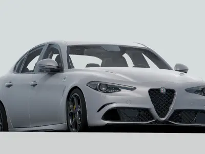 Alfa Romeo Giulia Quadrifoglio- Photorealistic Low-poly 3D model