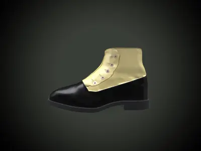 Mens retro boots  3D model