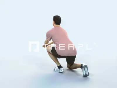 Romance 03I Volleyball Digging Sports Man Low-poly 3D model