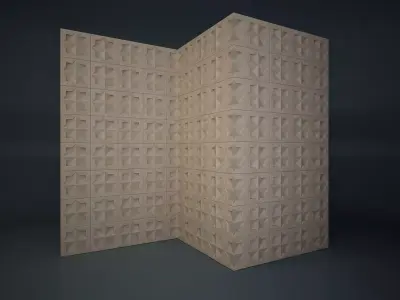 05 ARABIC PATTERN WALL Low-poly 3D model