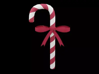 Christmas Candy Cane Low-poly 3D model buy