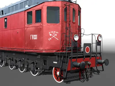 Diesel Locomotive Ge-1 Low-poly 3D model