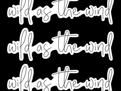 Wild As The Wind Neon Sign 3D model