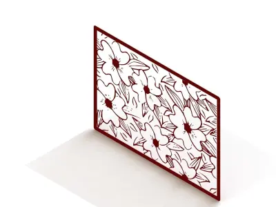 flowred pattren Design 3D model