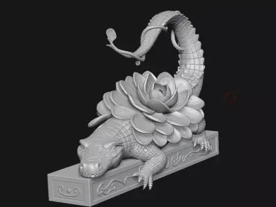 alligator 3D print model