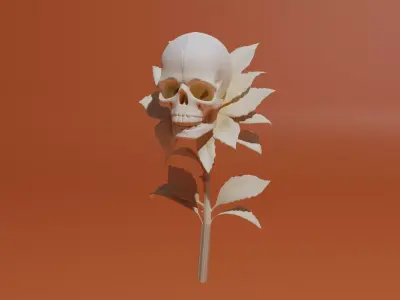 Skull Flower Vase 3D print model