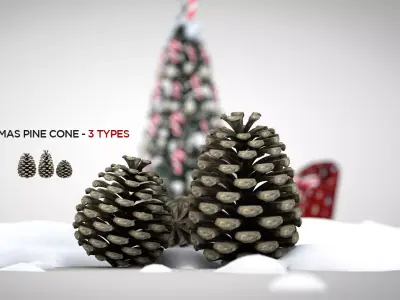 Christmas Pine Cone 3D Model 3D model