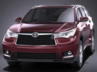 Toyota Highlander 2015 VRAY 3D model
