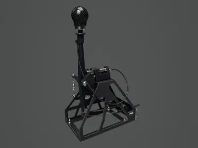 Short Shifter 01 - Variation B - Carbon Low-poly 3D model