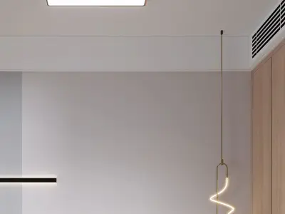 decoration villa Nordic bedroom Home 3D model