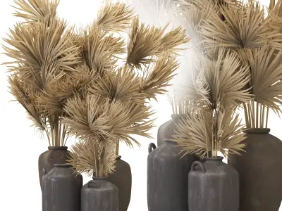 Set of Clay Vases 3D model