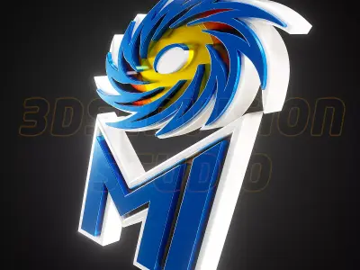 Mumbai Indians logo - Cinematic - 3D print 3D model