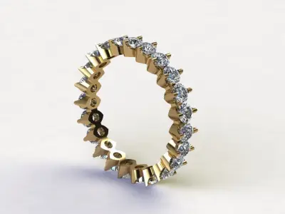 women ring small design R53 3D model