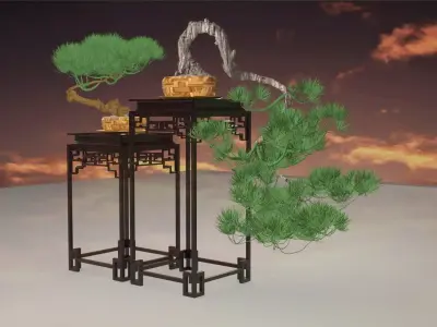 Chinese potted plant 3D model