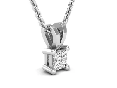 AV 500 Diamond Solitaire Pendants Princess  3D print model