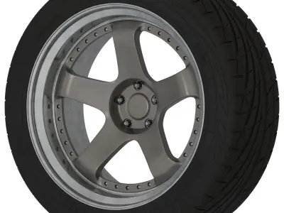 SSR Professor SP1 Aftermarket Wheel Low-poly 3D model