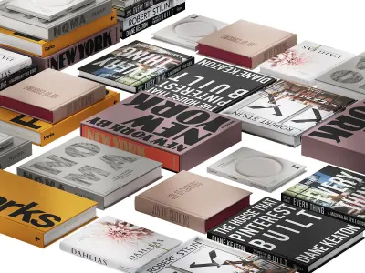 031 Decorative books set 02 diverse 00 3D model