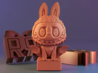Labubu Show Off Statue 3D print model