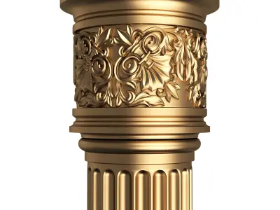 Column Capital 01103 Low-poly 3D model