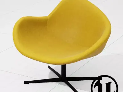 PlusHalle K2 Swivel Chair UE4 Low-poly 3D model