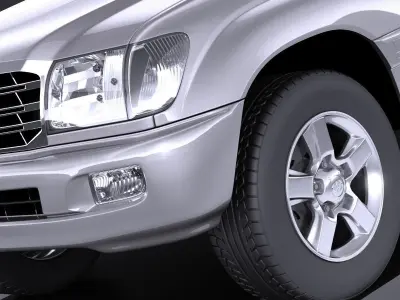 Toyota Land Cruiser J100 1997 2007 VRAY 3D model