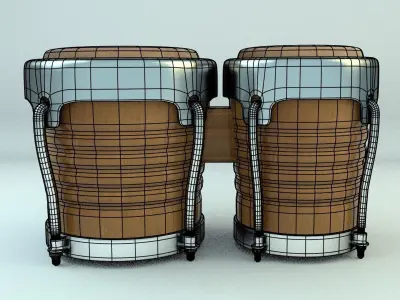 Bongo Drums 3D model