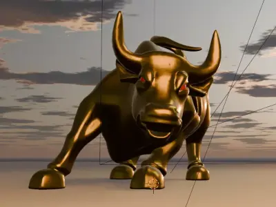 High Quality Bull 3D Model  Stylized Cartoon Animal   Low-poly 3D model