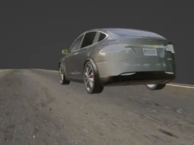 Tesla Model X  Electric car by Tesla 3D model