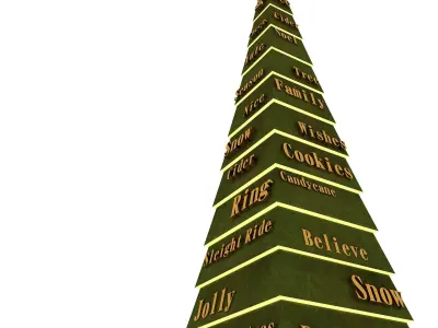 Letters Christmas Tree 3D model