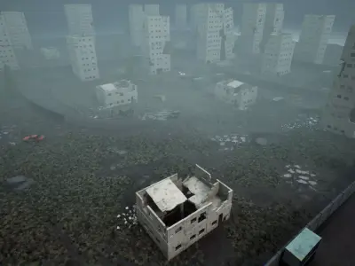 Conflict War Zone Unreal engine game Environment Low-poly 3D model