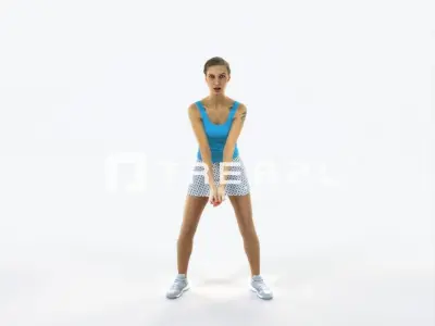 Aspiration 15F Digging Sports Woman Low-poly 3D model