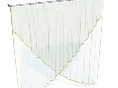 White Curtains 3D model