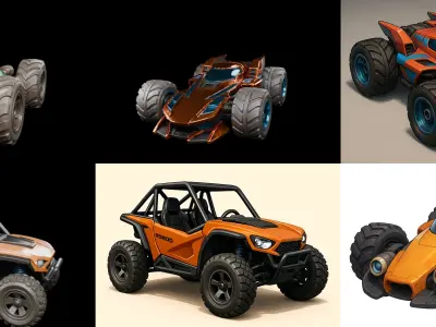 Gt one Car bundle 2 pack 100 glb 3D model