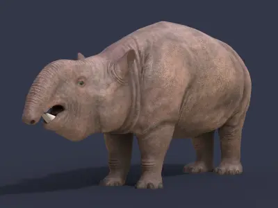 Pyrotherium romeroi Low-poly 3D model