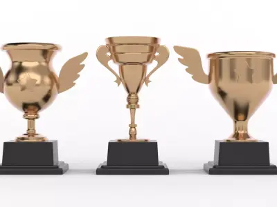 Trophy Cups 3D model 22