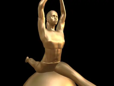 Yoga ball sculpture 3D model