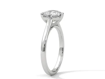 solitaire ring with detail images and 360 render videos 102 3D print model