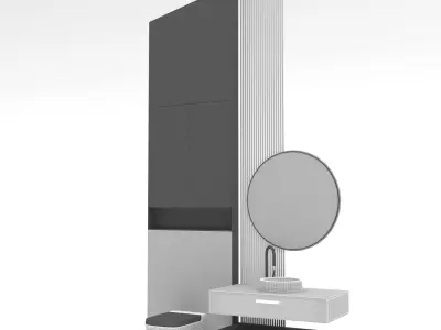 The modern toilet sink Low-poly 3D model