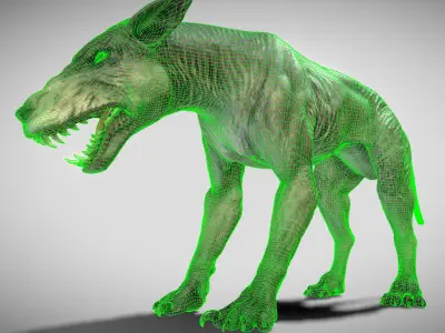 Black Shuck   Phantom Hound of the Mist Low-poly 3D model