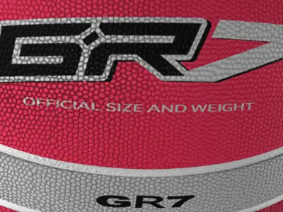 Basketball ball EB red Low-poly 3D model