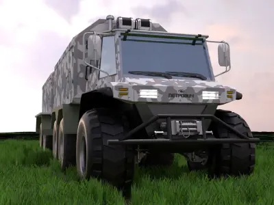 Swamp rover Petrovich 3D model