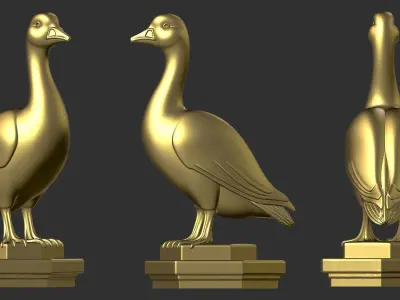 Lovely Duck statue 3D print model